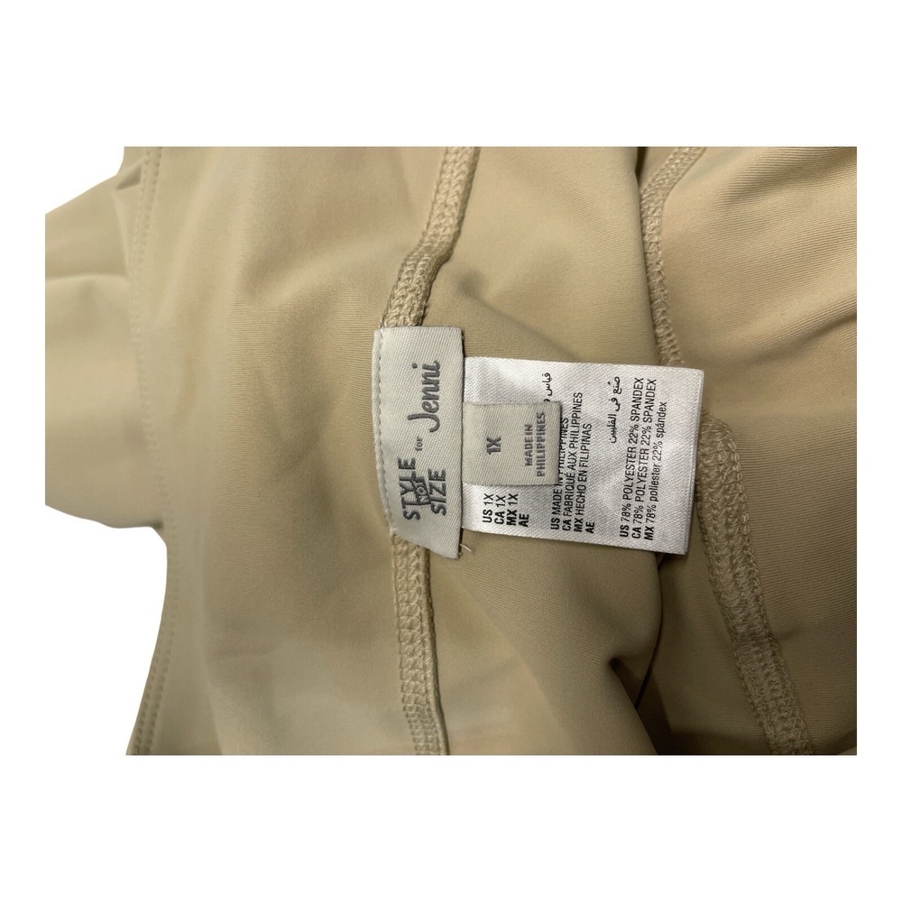 Jenni Style Not Size Women's 1X Khaki Color Leggings - Picture 5 of 5